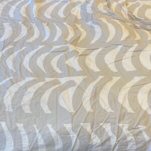 Marimekko Beige on Cream Mod Pattern Twin Duvet Cover